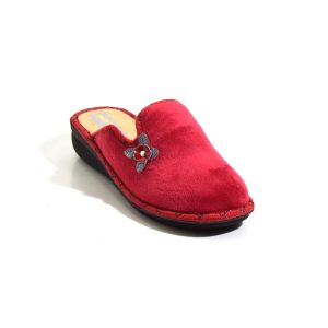 Pantofola rosse donna sottopiede morbido