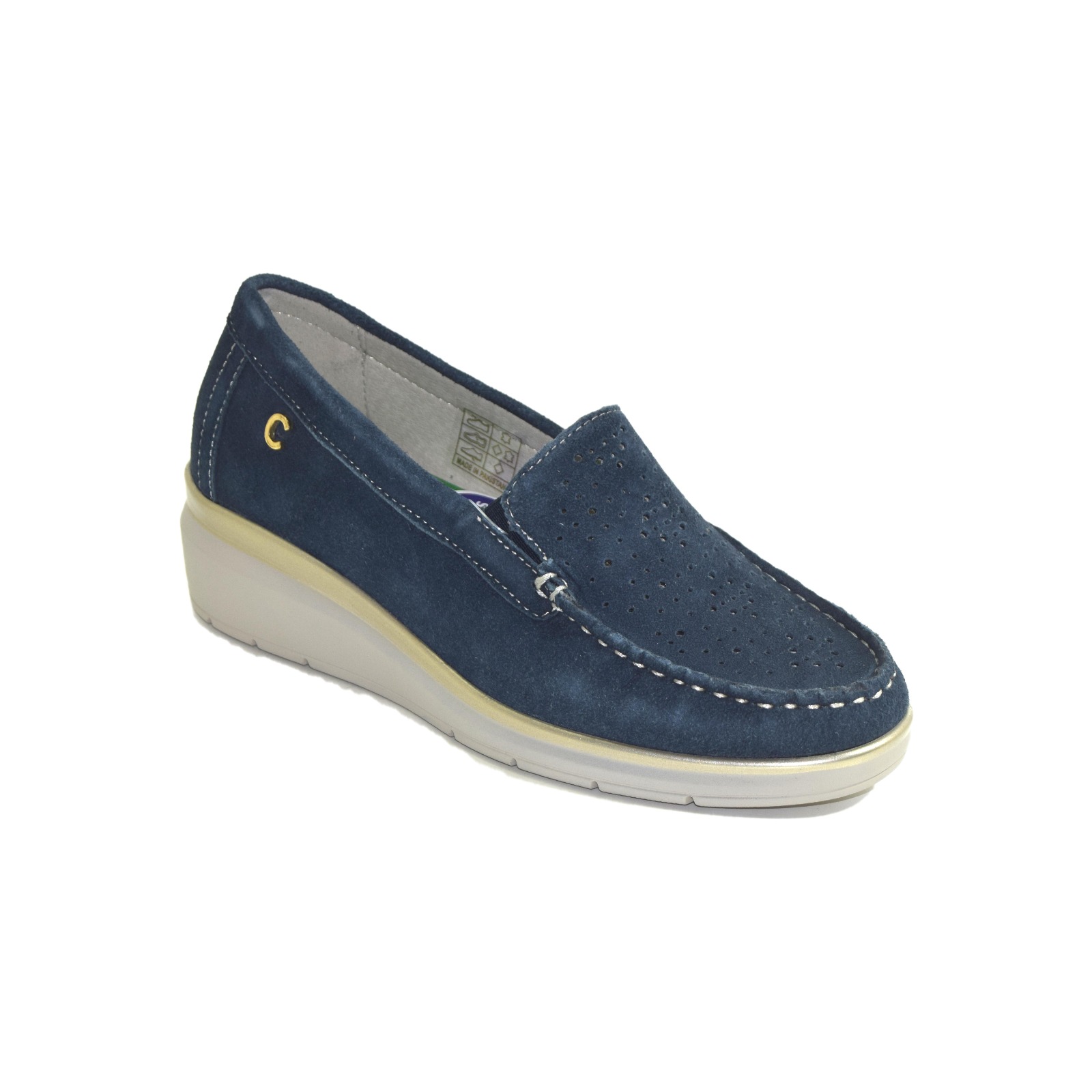 Scarpe mocassino donna forato