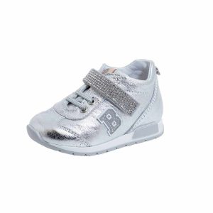 Scarpina bimba Balducci strappo colore argento