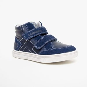 Polacchino strappo pelle blu