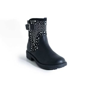 Stivaletto nero con borchie